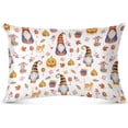 thumbnail image 2 of GZHJMY Halloween Gnomes Pillowcase Plush Pillowcase for Hair and Skin, Soft Standard Size Pillow Cases Zippered Queen Pillow Case Set of 1-20x40in Home Decor, 2 of 7