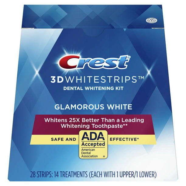 Crest 3D Whitestrips Glamorous White Teeth Whitening Kit, 14 Treatment ...