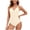 Khaki, variant on HOMBOM Womens Slimming Swimsuit One Piece Swimwear High Cut Orange Solid Bathing Suit for Adult