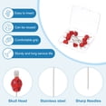 thumbnail image 3 of Uxcell Skull Sewing Pins Steel Voodoo Straight Pins with Skull Head for Fabric DIY Decoration Crafting Quilting Sewing Red, 3 of 6