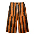 thumbnail image 5 of JoveMarine Men's Bermuda Cargo Shorts Halloween - Loose Work Shorts with Print & Pockets, Knee-Length Casual for Summer Fun,Purple L, 5 of 6