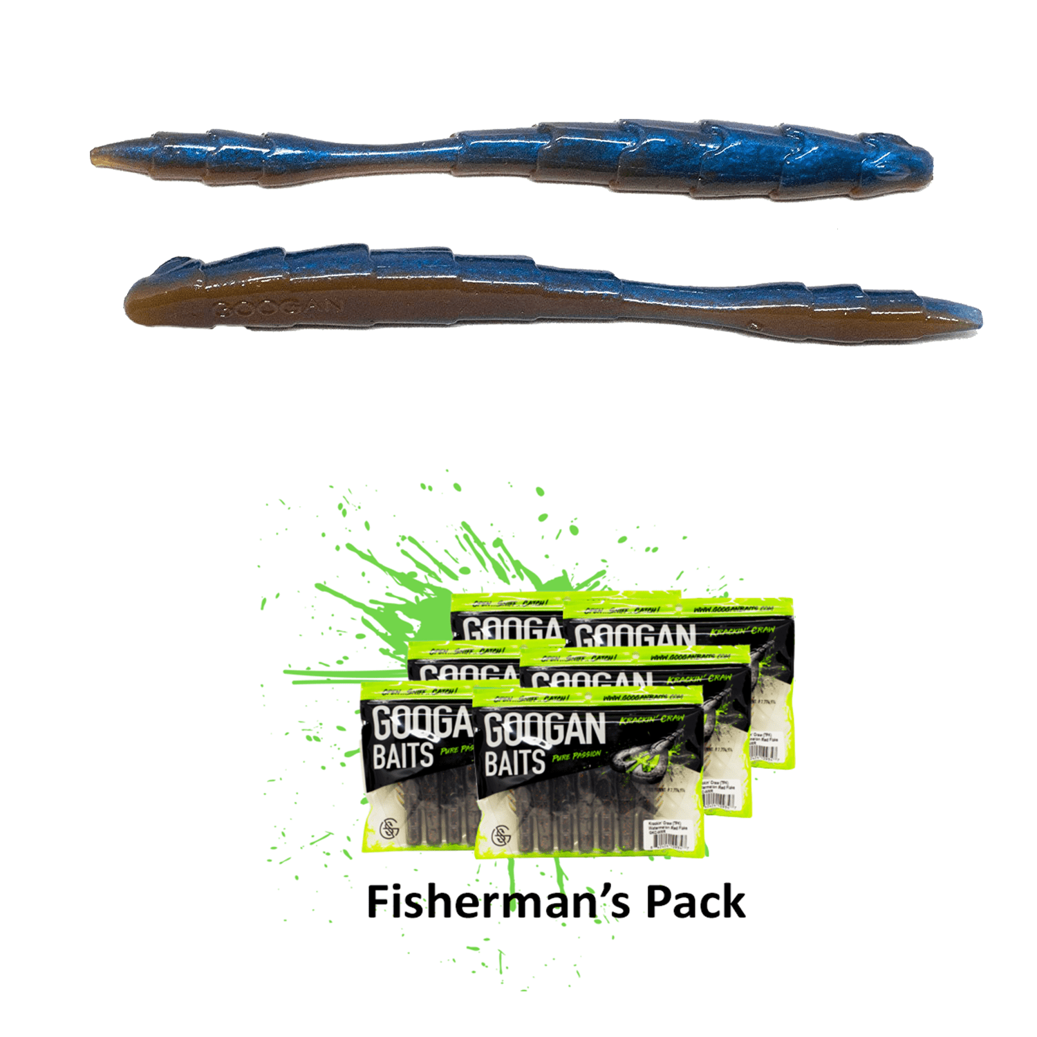 Googan Baits Drag n Drop, Brown Gill 6 pack