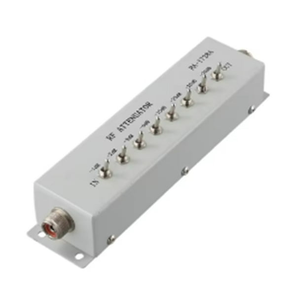 0 - 82DB VARIABLE/ STEP ATTENUATOR 50 OHM for Ham Radio Transmitter 0.25W Practical Metal Tools Accessories,1 x Attenuator (0 - 82DB)