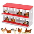 thumbnail image 1 of Gallineros para Aves Cajas Nido Metálicas - Caja Nido 8 Compartimentos Grandes Metal Galvanizado - Resistente a la Oxidación - Color Rojo - Fácil Limpieza - Montaje en Pared, 1 of 7