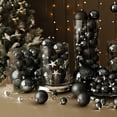thumbnail image 2 of Bola de Navidad de plástico ecológica de color negro de 4 a 15 cm para decoración de árbol de Navidad, colgante para regalo de Año Nuevo, 2 of 5