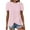 Pink-07, variant on Mittory Women's Short Sleeve Eyelet T Shirts Crew Neck Flowy Loose fit Summer Basic Casual Blouses