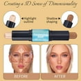 thumbnail image 6 of HYLLai Double-Ended Highlight & Contour Stick – Creamy, Blendable Formula for On-the-Go Sculpting & Glow (A), 6 of 9