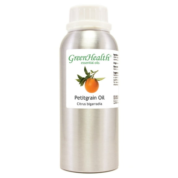 Petitgrain – 8 fl oz (237 ml) Aluminum Bottle w/Plug Cap – 100% Pure Essential Oil – GreenHealth