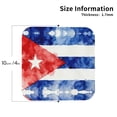 thumbnail image 2 of Cuba Flag Leather Drink Coasters for Drinks (6 Pack) for Tabletop Protection Square, 2 of 6