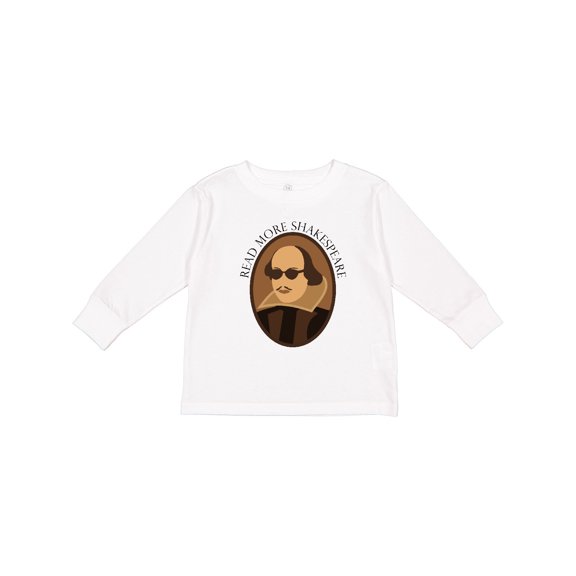 Inktastic Read More Shakespeare Fun Boys or Girls Long Sleeve Toddler T-Shirt
