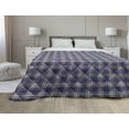 thumbnail image 1 of Checkered Down Alternative Comforter, Vintage Plaid Scottish Tartan Pattern with Retro Display Checks Lines, Microfiber Quilt for All Season, 5 Sizes, Dark Blue Coral Cream, by Ambesonne, 1 of 3