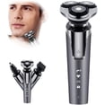 thumbnail image 1 of Afeitadora eléctrica 3 en 1 para hombre - Uso en húmedo y seco, USB recargable, pantalla LED, para barba, nariz y cabello, 1 of 7