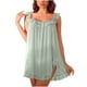thumbnail image 2 of Karight Women's Floral Lace Trim Mesh Nightdress Sleeveless Sweetheart Neck Sheer Nightdress Briefs 2Pcs Set Nightwear, 2 of 3