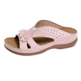 thumbnail image 3 of longantii Womens Orthopedic Sandals Slip on Non Slip Arch Support Flat Wedge Sandals Breathable Beach Slippers 2026 New Beach Vacation Orthopedic Shoes Pink, 3 of 6