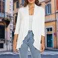 thumbnail image 3 of Cárdigan Ligero Cárdigan ligero para mujer Estilo informal Cárdigan drapeado suave para mujer Traje diario Ygjytge Blanco Xl para Mujer, 3 of 7
