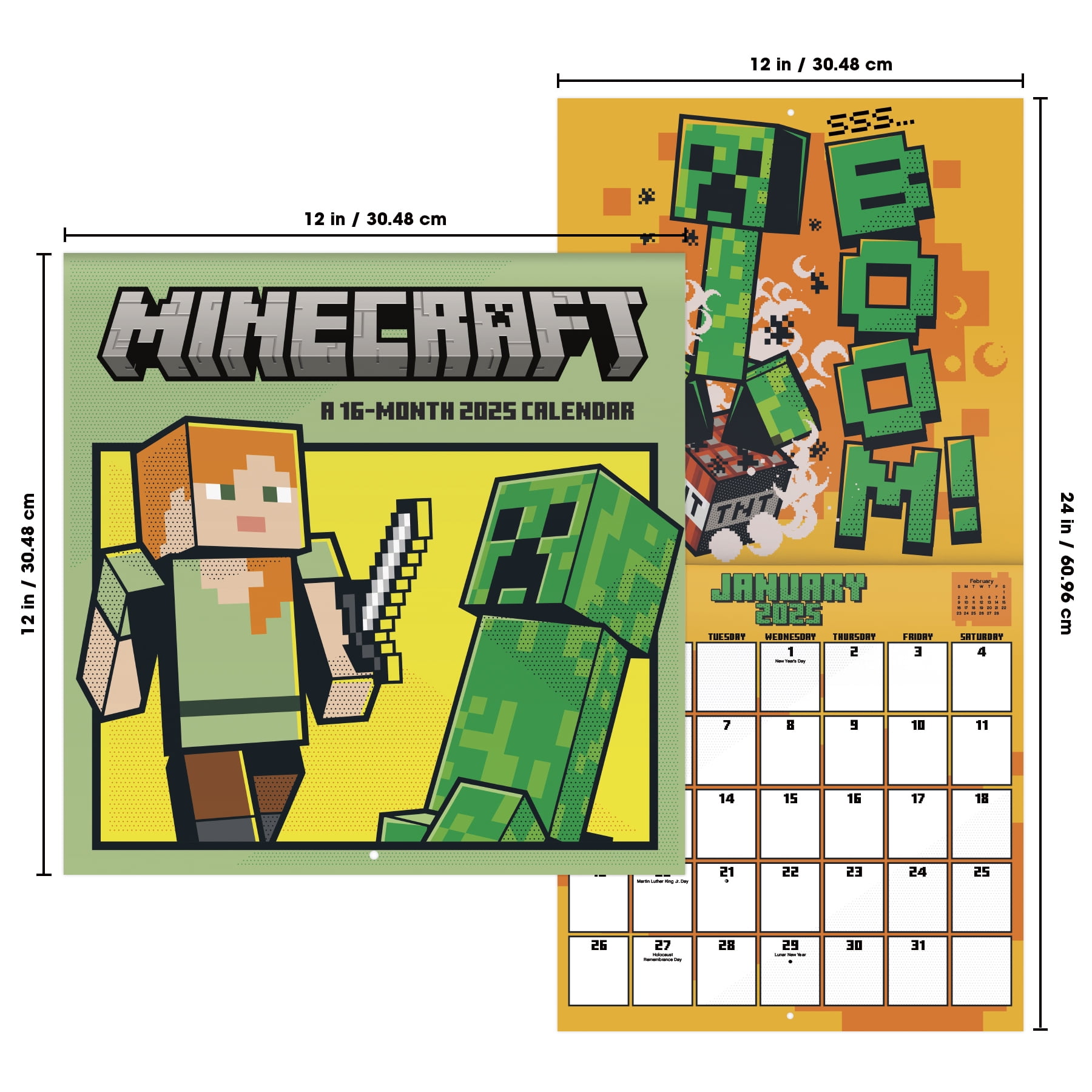 2025 Minecraft Wall Calendar