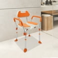 thumbnail image 2 of Shower Chair, Height Adjustable Shower Chair with Backrest, Armrests, Bath Chair for Seniors, Pregnant Women, Disabled People , 2 of 20