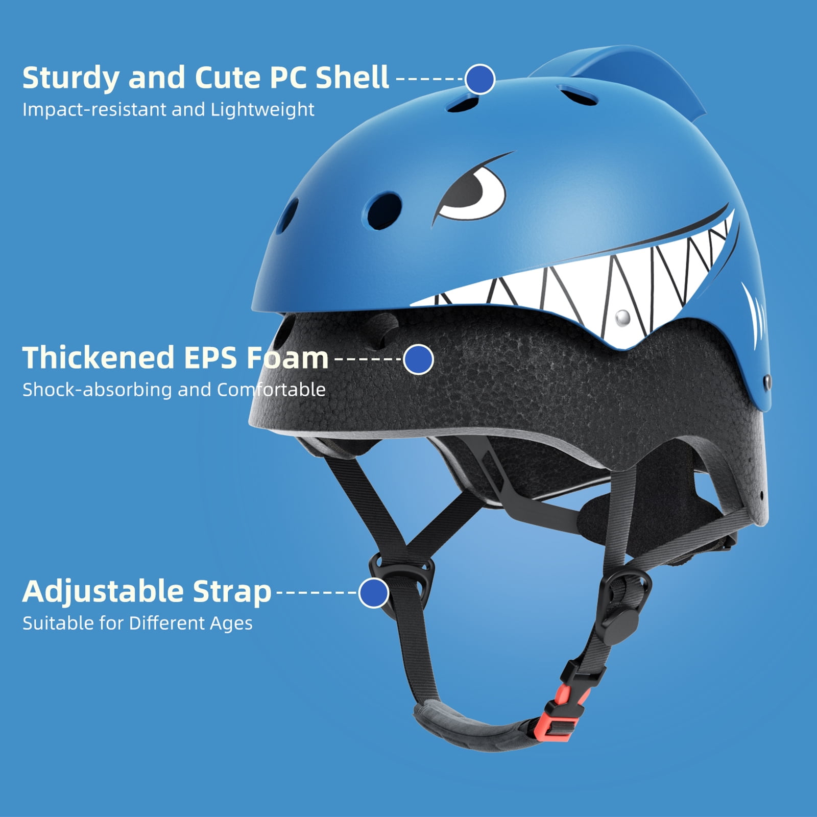 KORIMEFA Kids Bike Helmet,Toddler Skateboard Helmets for Ages 2-3-5-8 Years Boys Girls, Adjustable Multi-Sport Bicycle Skateboarding Football Roller Skating Scooter Rollerblade Balance Bike Helmet