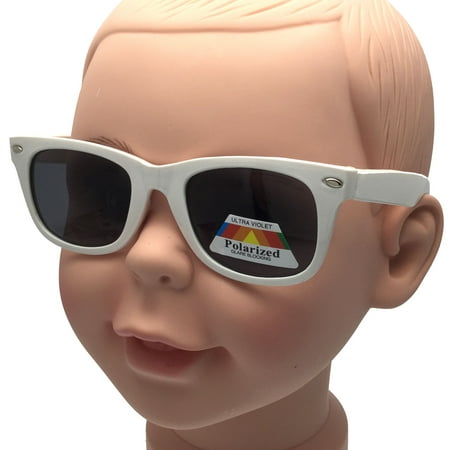 Polarized Kids Children Junior Sunglasses Small Face Retro Fishing Anti Glare, White