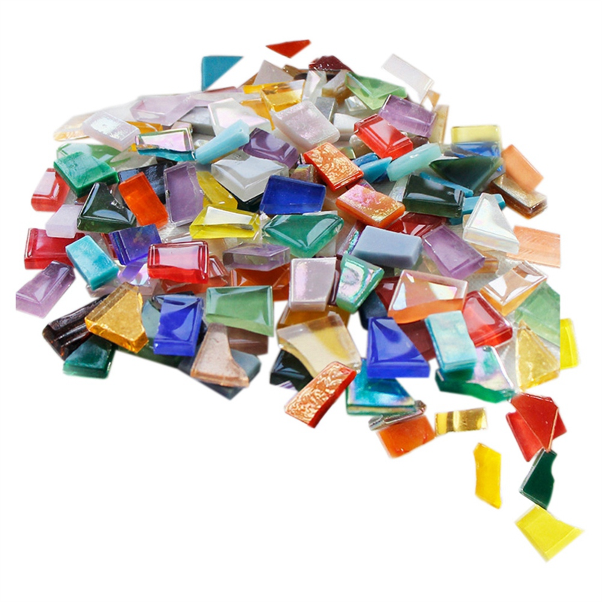 TOP! Triangular Mosaic Tiles, MulticolorDIYglass Making Sets,and are Very Suitable for Handicrafts and Home Decoration
