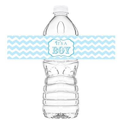 it's a boy bottle wraps - 20 baby shower water bottle labels - baby shower decorations - made in the