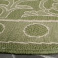 thumbnail image 3 of Safavieh Courtyard Collection Square Area Rug, Natural and Chocolate, 6'7' Square, Indoor/Outdoor, 0.35'H, 3 of 4