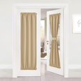 thumbnail image 2 of Room Darkening Sidelight Door Panel - Window Treatment Thermal Insulated French Sliding Glass Door Curtains for Privacy (One Panel, 25" Wide x 72" Long, Beige), 2 of 7