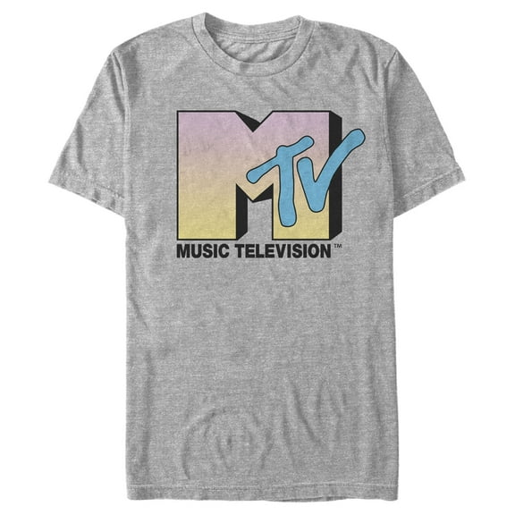 Men's MTV Basic Logo Graphic Tee Athletic Heather Large