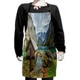 thumbnail image 1 of Landscape Kids Apron, Dock on the Lake with Small Shed Alpine Mountains Germany European Nature Photo, Boys Girls Apron Bib with Adjustable Ties for Cooking Baking Painting, Multicolor, by Ambesonne, 1 of 2