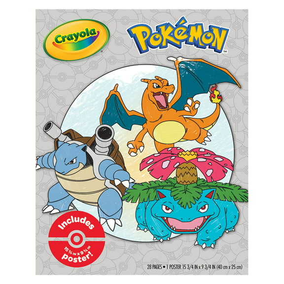 Crayola Pokémon Loose Leaf Coloring Pages, Easter Basket Stuffers, 28 Pgs, Aged Up Coloring, Ages 8 