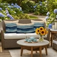 thumbnail image 6 of Outdoor Pillow Cover Abstract Art Set of 2 Waterproof Throw Pillowcases Beach Waves Decorative Patio Furniture Pillows for Couch Garden Indoor & Outdoor Use, 6 of 9