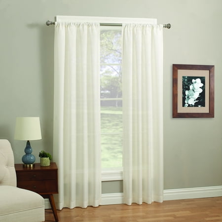 Mainstays 37 X 84 Fashion Solid Window Curtain In Ivory