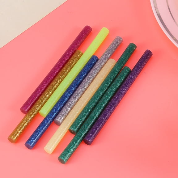 Raindrops 72pcs Assorted Color Glitter Hot Melt Glue Sticks for DIY Crafts and Decoration Made of EVA