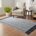 thumbnail image 2 of Handwoven Fern Rug 20" X 32" Navy - Set of 2, 2 of 4