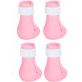 thumbnail image 3 of Uds. Fundas antiarañazos para pies de gato, fundas de silicona ajustables para zapatos con garras antiapagado para mascotas, funda para botas (rosa), 3 of 5