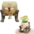 thumbnail image 2 of Flowerpots with Dish Ceramic, Hanging Flower Pot with Swing Hanging Flower Pots Swing Flower Pot Funny Flower Pots Planter with Swing Planter Succulent Plant Pot for Home and Garden, Flower Pots, 2 of 7