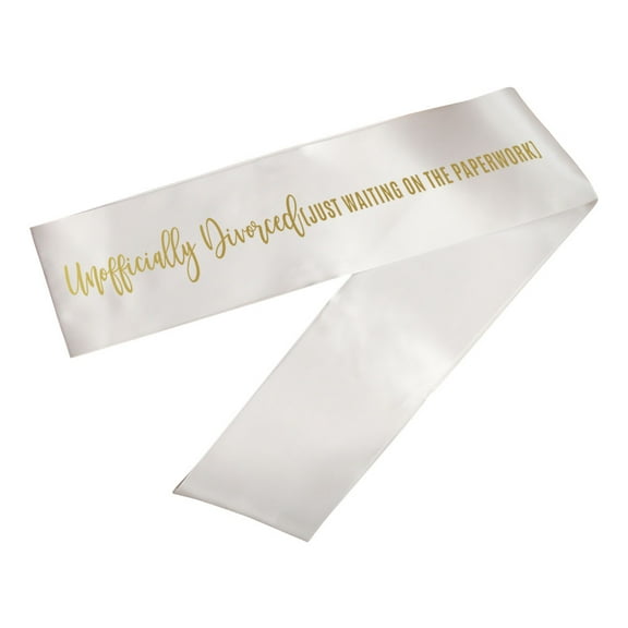 Koyal Wholesale Funny Divorce Party Sashes, Unofficialy Divorced