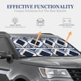 thumbnail image 3 of Multi-Size 2pce Car Front Glass Visor Collapsible Sunscreen No Odor Comfortable For Most Cars Suv Trucks Navy Geometric Patterns_1, 3 of 7