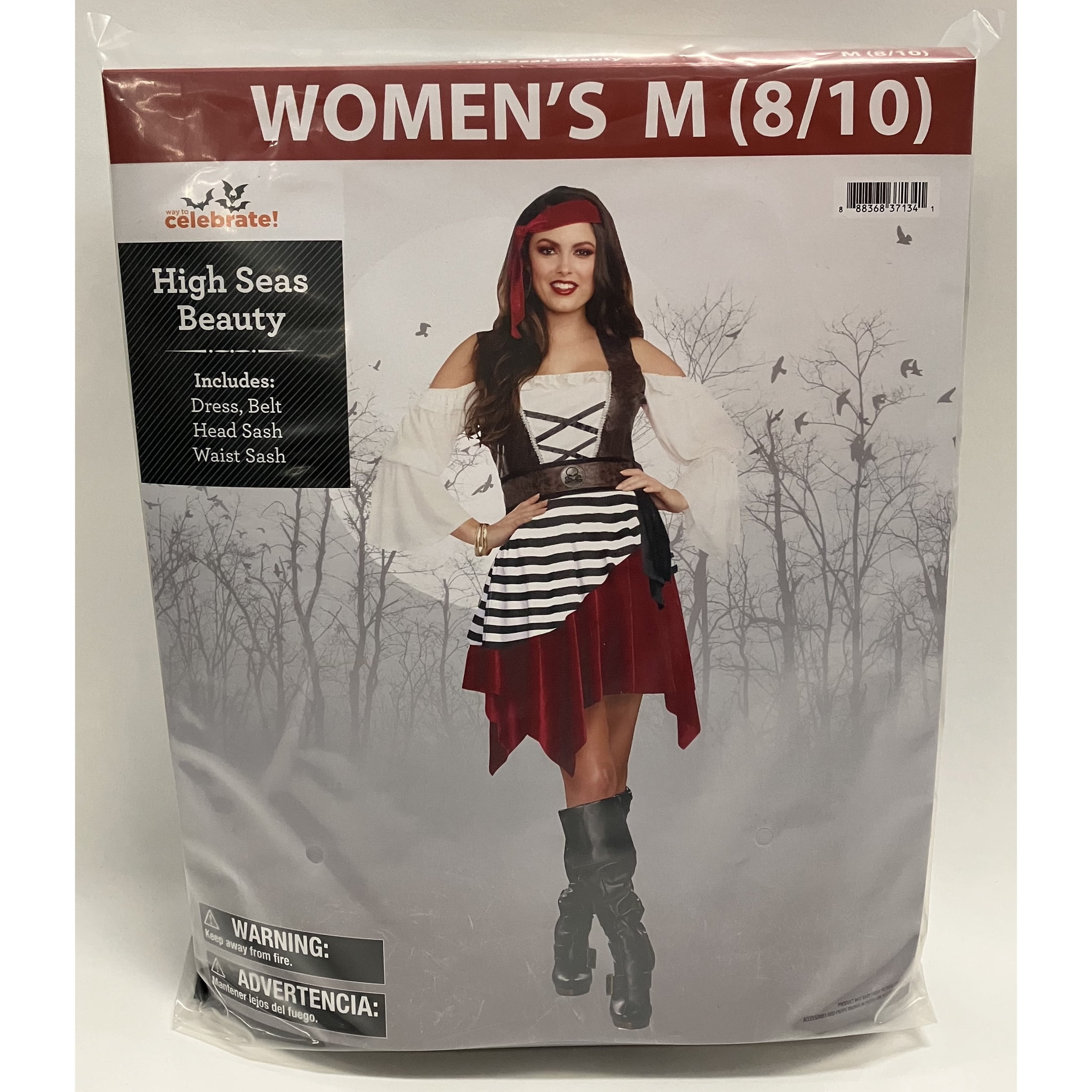 High Seas Beauty Halloween Costume for Adults, Women's Size M (8/10), by Way to Celebrate