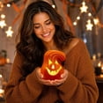 thumbnail image 6 of LED Light Up Jack O Lantern Pumpkin,Realistic Battery Operated Halloween Tabletop Decor,Glowing Ornament for Home,Bar,Party,Mall Display, 6 of 6
