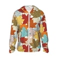 thumbnail image 1 of Cauagu Fall Maple Leaves for Sun Protection Hoodie for Men and Women, Long Sleeve Rash Guard Fishing Running Quick Dry Lightweigh-Large, 1 of 7