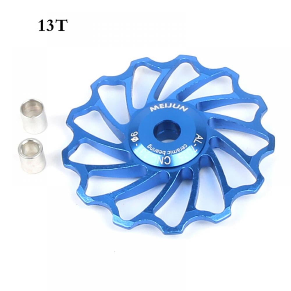 Guide Roller Idler, Ceramic Jockey Wheel Bearing Pulley Bicycle Tension Rear Derailleur for Road
