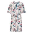 thumbnail image 4 of Pompotops Femmes Casual Col Rond Demi-Manche Imprimé Floral Robes, 4 of 8