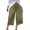 A1 Green, variant on Women's High Waisted Cropped Pants, Casual Summer Loose Fit Wide Leg Palazzo Trousers with Pockets, Ankle Length Cut, Soft Draped Fabric and Relaxed Shape Black S