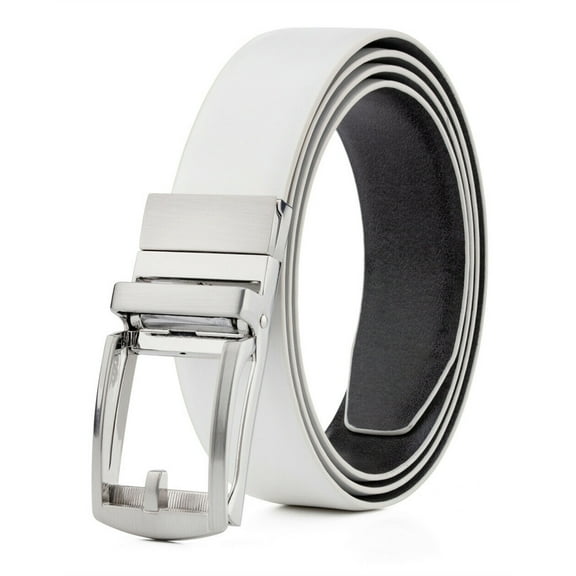 Mens Belt,Reversible Buckle No Holes Strap Ratchet Belt with Gift Box One Size