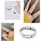 thumbnail image 4 of Juego de 16 anillos de rana chapados en plata, bonito juego de anillos abiertos, anillos vintage a juego, lindos y elegantes, serpiente, abrazo, cara sonriente, luna y sol para parejas, mujeres, hombr, 4 of 4