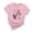 Multicolor, variant on ICHUANYI Women's Shirts Fashion Casual Short Sleeve Crew Neck Tops Valentine's Day Print T-shirt Cloth New Trending
