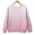thumbnail image 5 of Women's Oversized Long Sleeve Sweatshirt, Tie Dye Gradient Color Pullover, Loose Fit Crewneck Top, Plus Size Casual Streetwear, Fall Winter Long Sleeve Crewneck Pink XL, 5 of 8