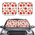 thumbnail image 2 of Balery Fresh Red Tomato Parasol para parabrisas de coche de 2 piezas | Parasol plegable para parabrisas delantero de coche para la mayoría de sedanes-Medium, 2 of 5