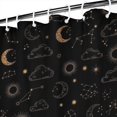 thumbnail image 3 of Black Celestial Cloud Pattern Shower Curtain 84"x72" ,Bathroom Decorative Shower Curtains Set with 12 Hooks,Modern Waterproof Washable Shower Curtain, 3 of 6